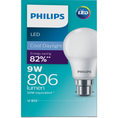 Philips LED Cool Daylight 9W 806 Lumen Bayonet Bulb 1pk