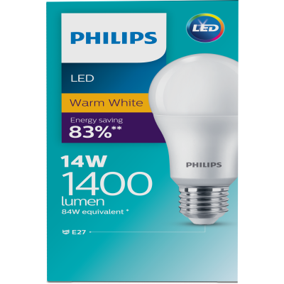 Philips LED Warm White 14W 1400 Lumen Screw Bulb 1pk