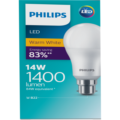 Philips LED Warm White 14W 1400 Lumen Bayonet Bulb 1pk