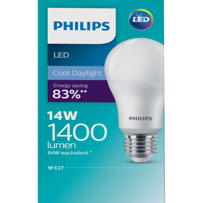 Philips LED Cool Daylight 14W 1400 Lumen Screw Bulb 1pk