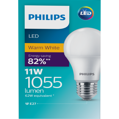 Philips LED Warm White 11W 1055 Lumen Screw Bulb 1pk