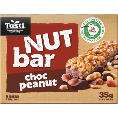 Tasti Choc Peanut Nut Bar 6pk