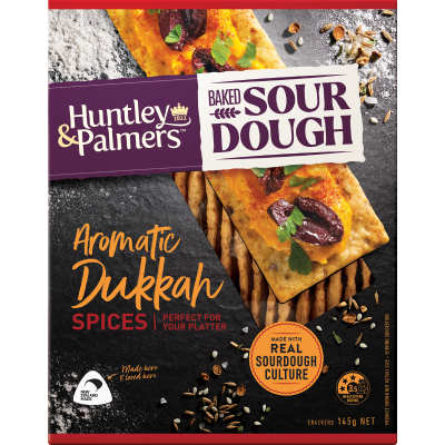 Huntley & Palmers Aromatic Dukkah Spices Baked Sour Dough Crackers 145g