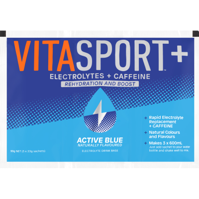 Vitasport Plus Electrolytes + Caffeine Active Blue Electrolyte Drink Base 99g