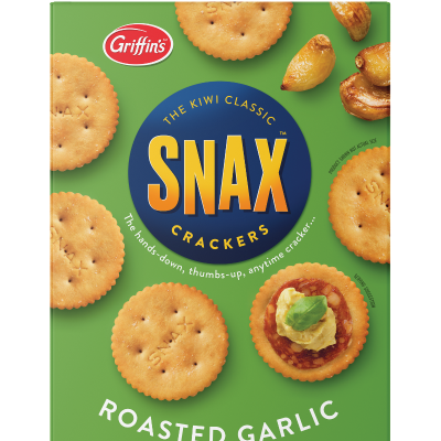 Griffin's Snax Roasted Garlic Crackers 225g