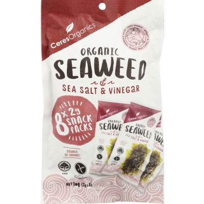 Ceres Organics Sea Salt & Vinegar Organic Seaweed Mulitpack 8pk