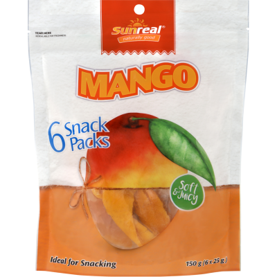 Sunreal Mango Snack Pack 6 x 25g