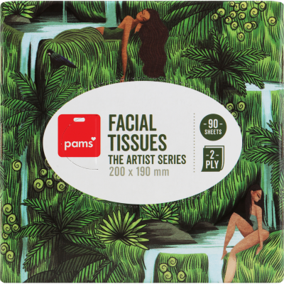 Pams The Artist Series 2Ply Facial Tissues 90pk
