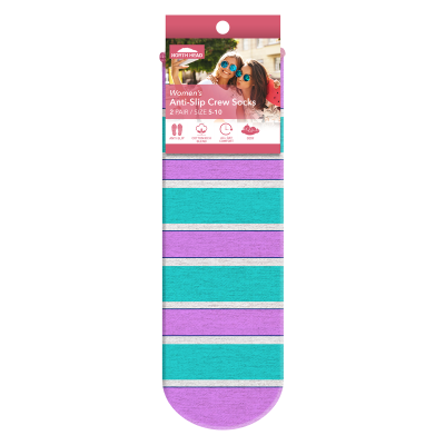 North Head Women's Anti-Slip Crew Sock Socks Size 5-10 1pk