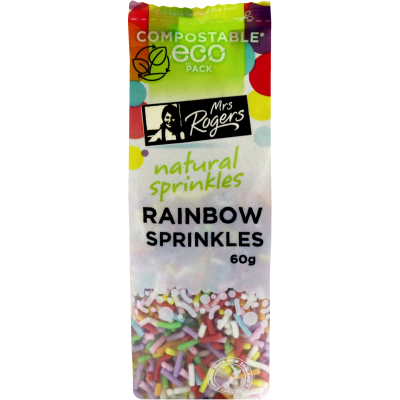 Mrs Rogers Natural Rainbow Sprinkles 60g