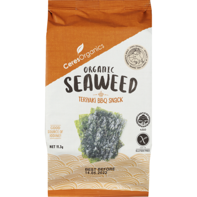 Ceres Organics Teriyaki BBQ Seaweed Snack 11.3g