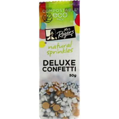 Mrs Rogers Deluxe Confetti Natural Sprinkles 50g