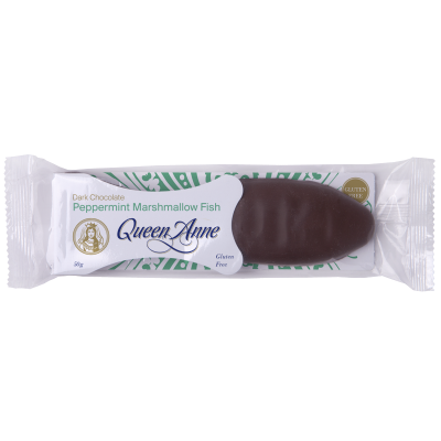 Queen Anne Dark Chocolate Peppermint Marshmallow Fish 50g