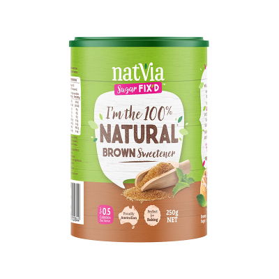 Natvia 100% Natural Brown Sweetener 250g