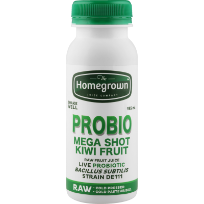 The Homegrown Juice Company Probio Raw Mega Shot Kiwi Fruit 195ml