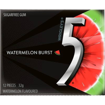 5 Gum Sugar-Free Watermelon Burst Gum Sticks 12pk