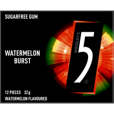 5 Gum Watermelon Sugar Free Chewing Gum 32g