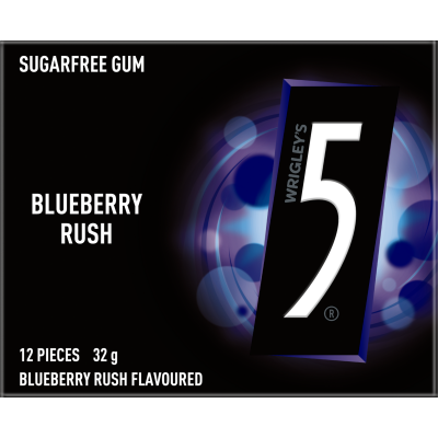 5 Gum Blueberry Sugar Free Chewing Gum 32g