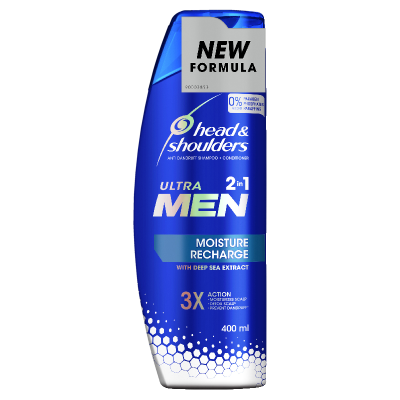 Head & Shoulders Ultra Men Moisture Recharge 2 In 1 Shampoo + Conditioner 400ml