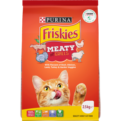 Purina Friskies Meaty Grills Adult Dry Cat Food 2.5kg