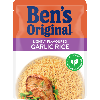 Ben's Original Lightly Flavoured Garlic Rice Microwave Pouch 250g