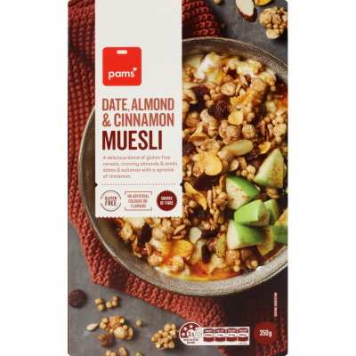 Pams Date Almond & Cinnamon Muesli 350g