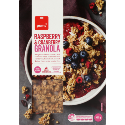 Pams Raspberry & Cranberry Granola 400g