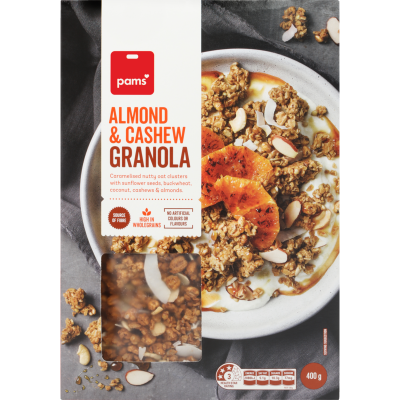 Pams Almond & Cashew Granola 400g