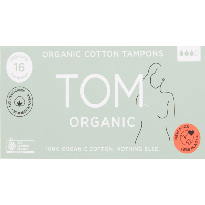 Tom  Organic Cotton Tampons 16pk