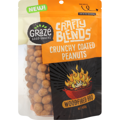 Graze Woodfired BBQ Peanuts 400g