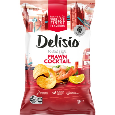 Bluebird Delisio British Prawn Cocktail Potato Chips 130g