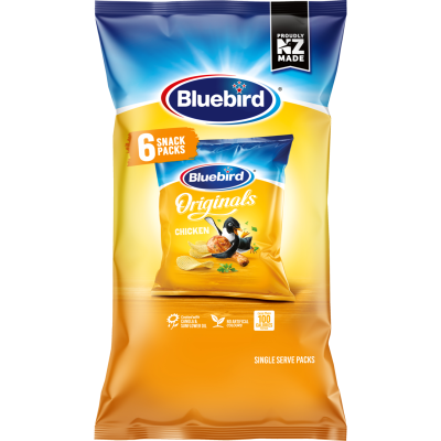 Bluebird Original Chicken Potato Chips 6 x 18g