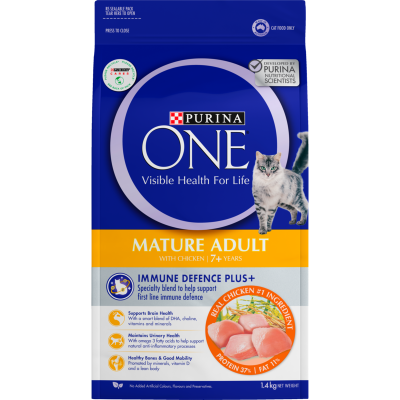 Purina ONE Mature Adult With Chicken Dry Cat Food 1.4kg