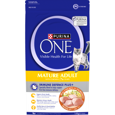 Purina ONE Mature Adult 7+ Chicken Dry Cat Food 1.4kg