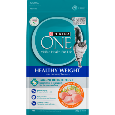 Purina ONE Healthy Weight With Chicken Dry Cat Food 1.4kg