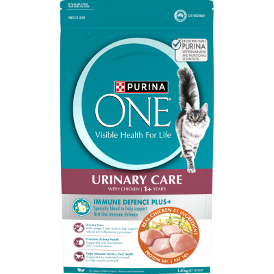 Purina ONE Adult Urinary Care Chicken Dry Cat Food Bag 1.4kg