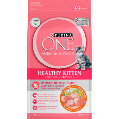 Purina ONE Healthy Kitten With Chicken Dry Cat Food 1.4kg