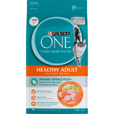 Purina ONE Healthy Adult With Chicken Dry Cat Food 1.5kg