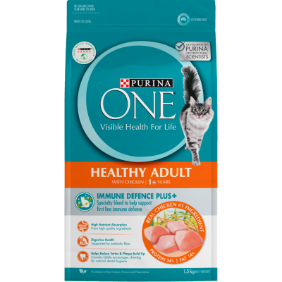 Purina ONE Healthy Adult Chicken Dry Cat Food 1.5kg