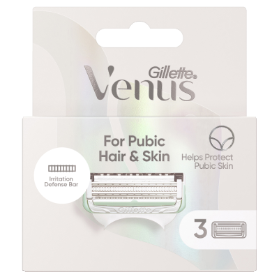 Gillette Venus For Pubic Hair & Skin Razor Cartridges 3pk