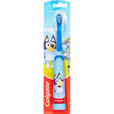 Colgate Kids Bluey Battery Powered Electric Toothbrush Extra Soft 3+ years 1pk