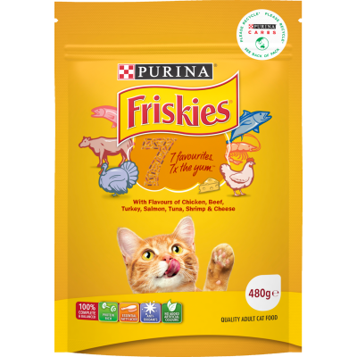 Purina Friskies Seven Flavours Cat Biscuits 480g