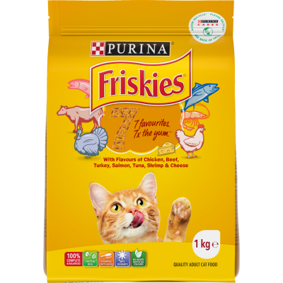 Purina Friskies 7 Favourites Adult Dry Cat Food 1kg