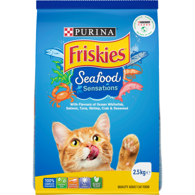 Purina Friskies Seafood Sensations Adult Dry Cat Food 2.5kg