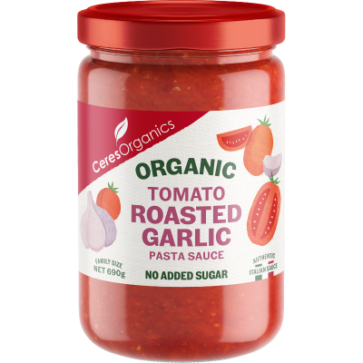 Ceres Organics Tomato Roasted Garlic Pasta Sauce 690g