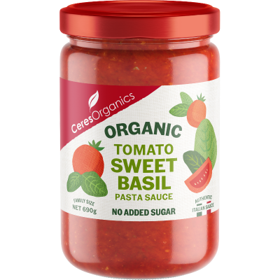 Ceres Organics Tomato Sweet Basil Pasta Sauce 690g