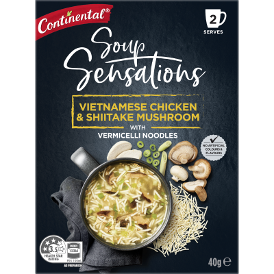 Continental Vietnamese Chicken & Shitake Mushroom With Vermicelle Noodles Soup Sensations 40g