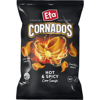 Eta Cornados Hot & Spicy Corn Snacks 100g