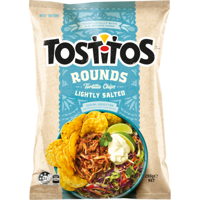 Tostitos Rounds Lightly Salted Tortilla Chips 290g