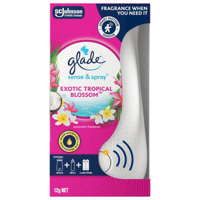 Glade Sense & Spray Exotic Tropical Blossom Automatic Freshener 12g